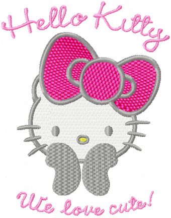 Hello Kitty - We Love Cute! machine embroidery design