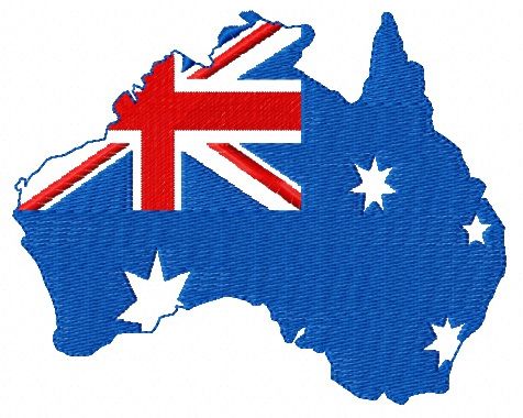 Australia Day 3 machine embroidery design