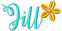 Jill name free embroidery design
