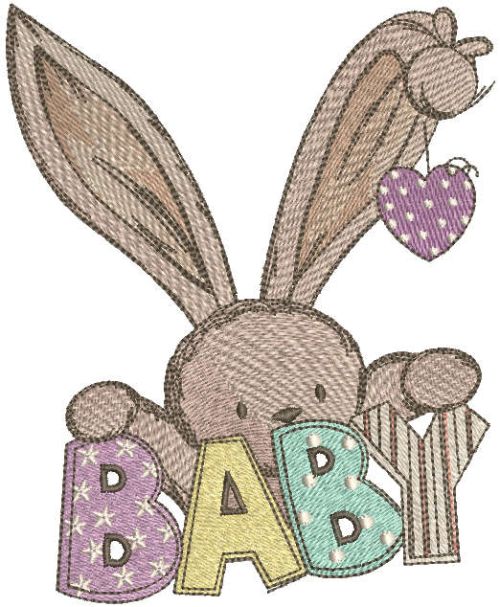 Welcome baby embroidery design