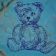 teddy bear sketch embroidery design