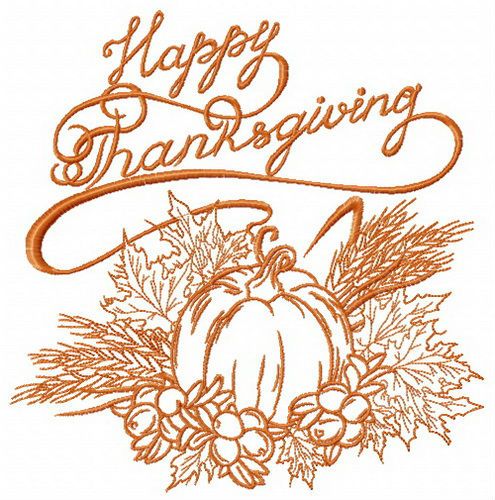 Happy thanksgiving my harvest machine embroidery design