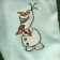 Olaf delighted design on apparel embroidered