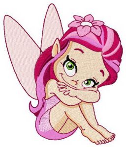 Sweet fairy embroidery design