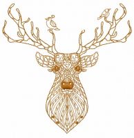 Mosaic deer 5 embroidery design