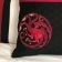 Embroidered cushion with dragon mama design
