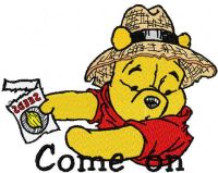 Winnie Pooh Come on embroidery design