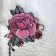 Embroidered pink rose design