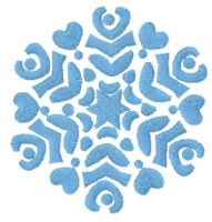 Light blue snowflake free embroidery design