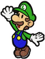Super Luigi  embroidery design