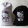 Hello Kitty embroidery design on knitted hat