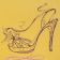 Embroidered high heels fashion shoe