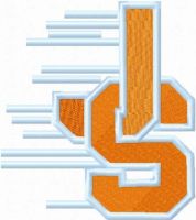 Jurupa steelers football logo embroidery design