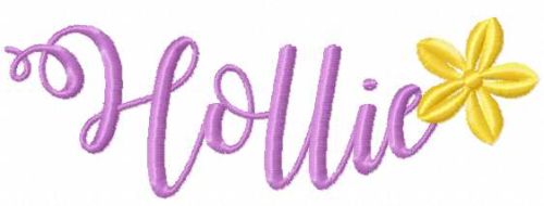 Hollie free machine embroidery design