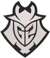 G2 Esports logo embroidery design