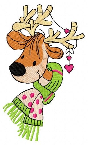 Deer's date 4 machine embroidery design      
