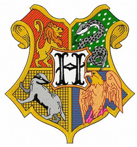Coat of arms of Hogwarts 2 machine embroidery design