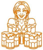 Beer girl 7 embroidery design