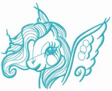 Little Pony head embroidery design