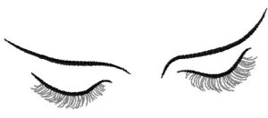 Eyelashes embroidery design