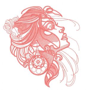 Exotic beauty 2 embroidery design