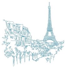 Eiffel Tower 4 embroidery design