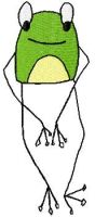 Funny frog free embroidery design 11
