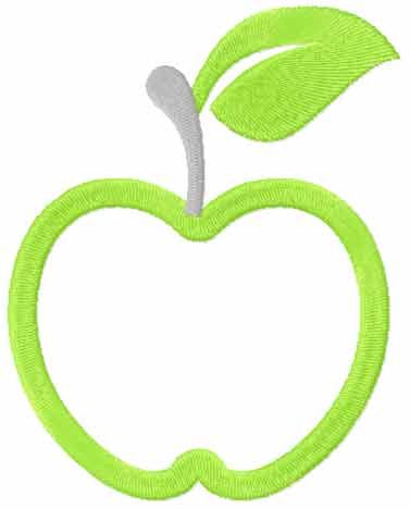 Apple design free machine embroidery design