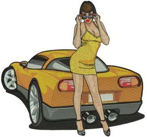 Cool girl 2 embroidery design