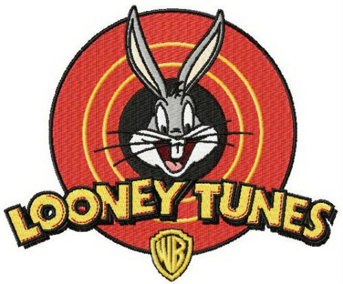 Looney Tunes logo machine embroidery design