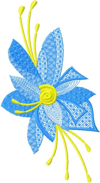 Fantastic Flower machine embroidery design