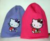 Knitted hats with Hello Kitty design