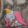 Embroidered cute elephant dumbo design