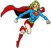Super Girl embroidery design