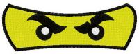 Mini figure's eyes embroidery design