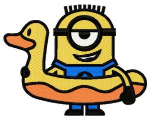 Minion grins embroidery design