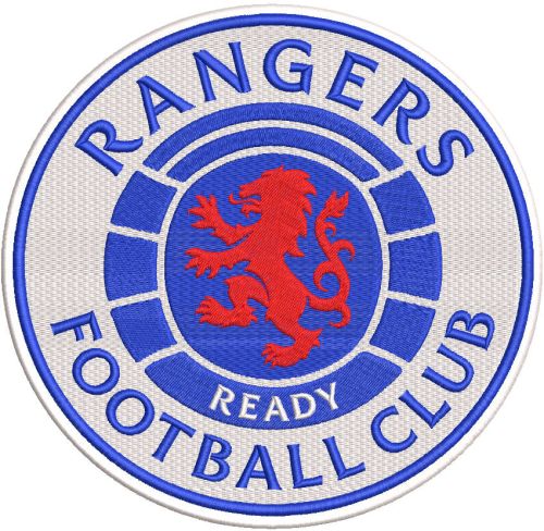 Rangers football club classic logo embroidery design