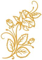 Rose one color free machine embroidery design