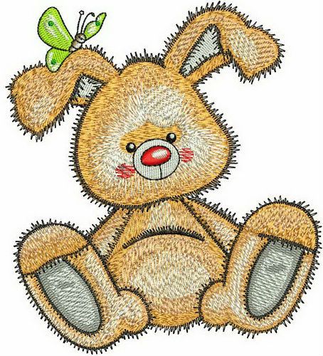 Cute bunny toy machine embroidery design
