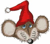 Cute Santamouse embroidery design