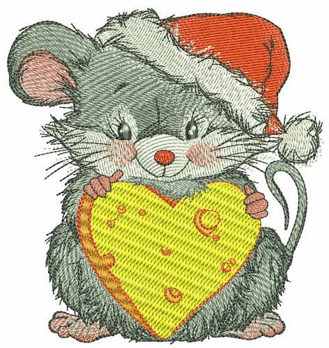 Happy mousekin machine embroidery design