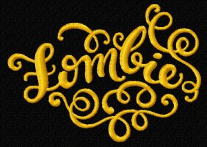 Zombie 2 embroidery design
