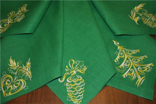 Christmas embroidered napkins