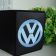 Embroidered Volkswagen logo on cover