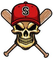 Immortal baseball player 2 embroidery design