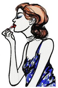 Makeup embroidery design