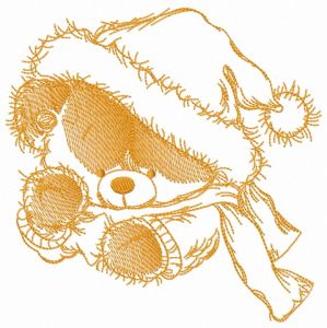 Teddy bear with star 2 embroidery design