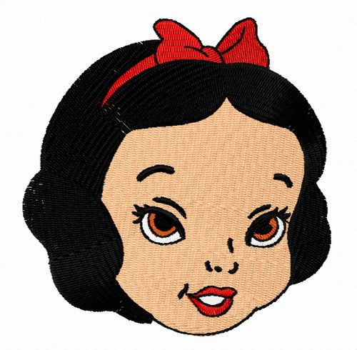 Snow White girl machine embroidery design