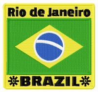 Rio de Janeiro Brazil embroidery design