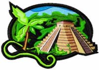 Machu Picchu embroidery design